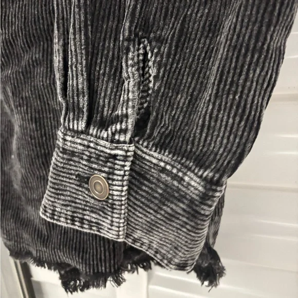 LA MIEL Black Corduroy Lightweight Jacket - Picture 8 of 11